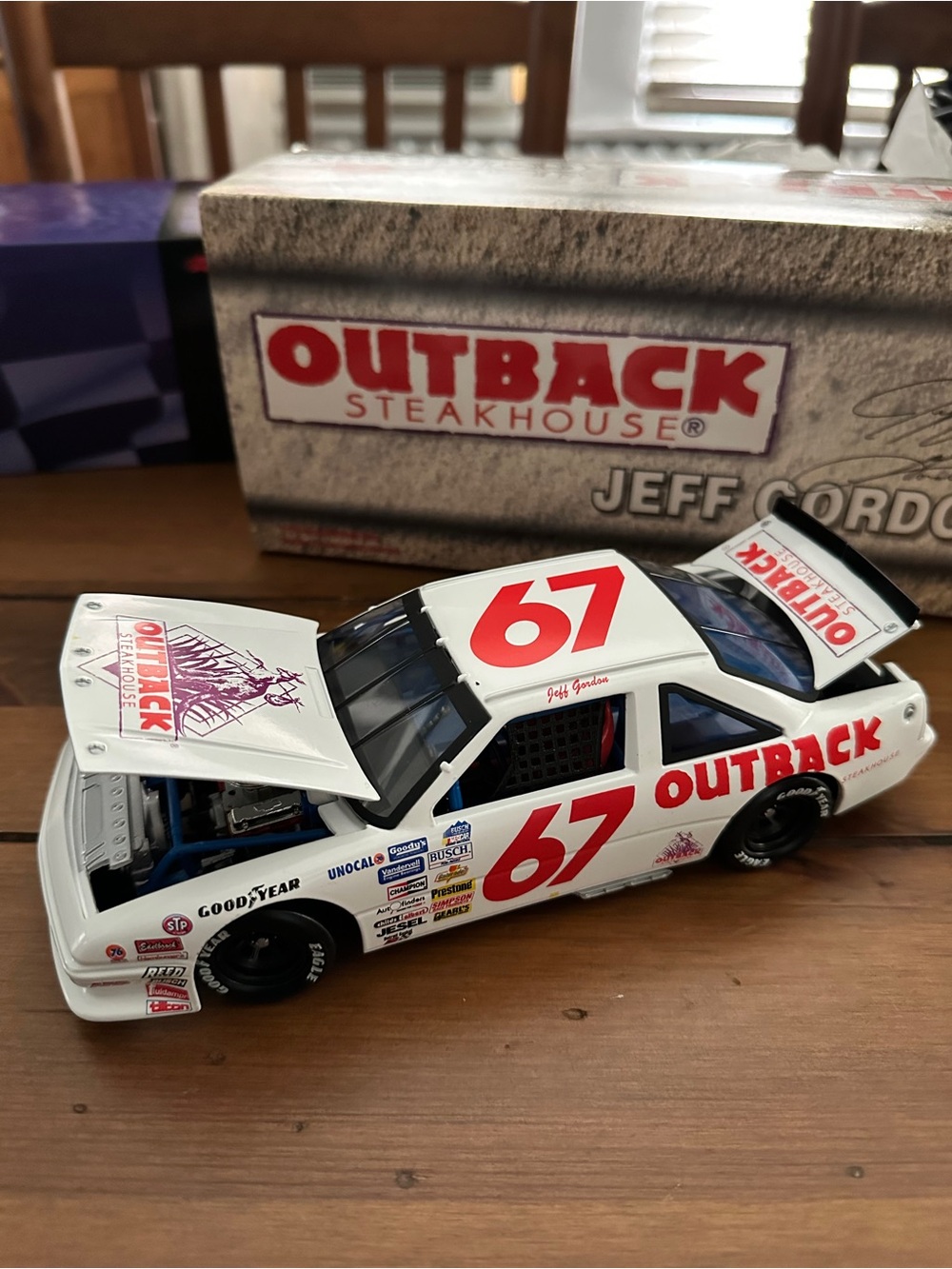 Jeff Gordon #67 Outback Steakhouse 1990 Pontiac 1:24 Die Cast Limited Edition